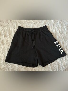 PINK Victoria's Secret Black Drawstring Lounge Shorts